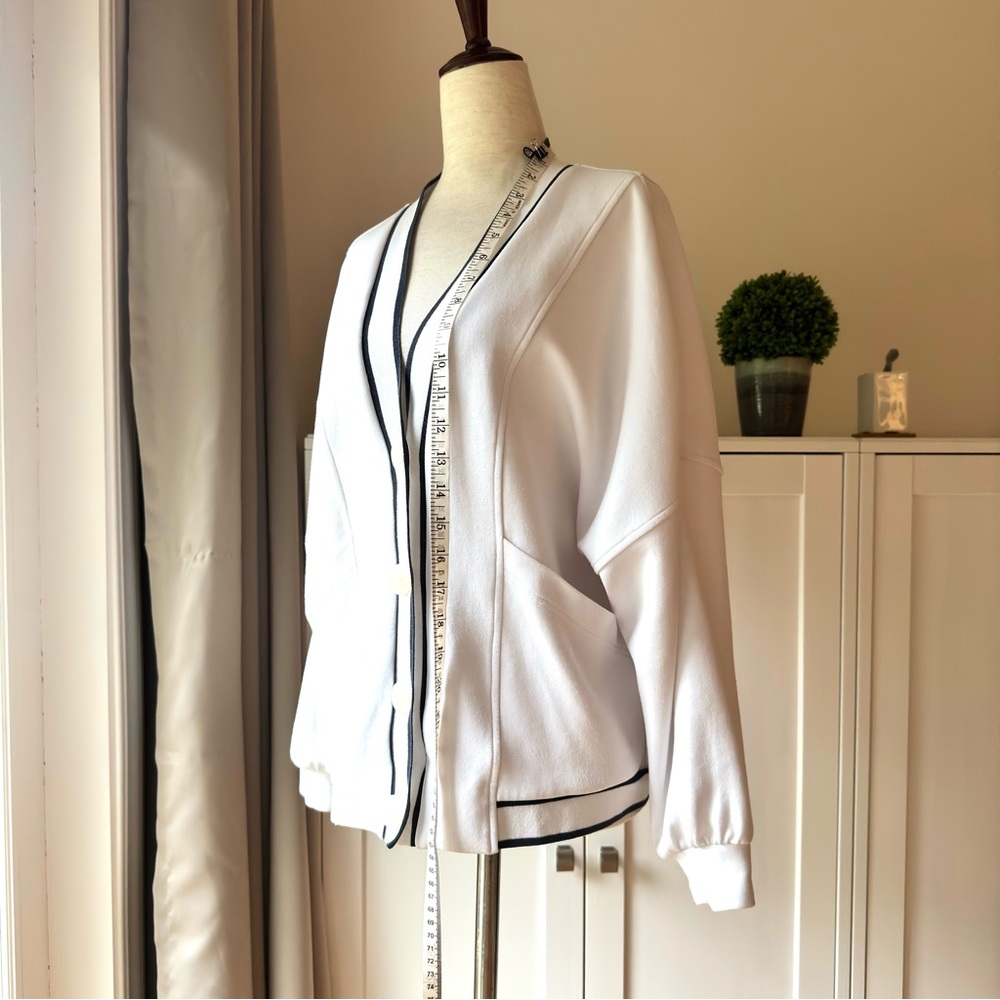 Varley Decker Off Court Sweatshirt Cardigan White XS - Picture 7 of 13